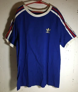 Adidas Trikot blau mit roten, weißen Paspeln Gr:YS (1) - Bild 1 von 3