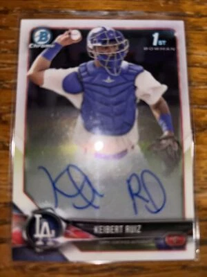 2018 Bowman Chrome 1st Prospect Autograph Keibert Ruiz Washington Nationals - Image 1 of 2