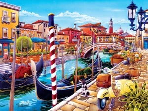 Jigsaw Puzzle International Venice Italy Grand Bridge Canal 550 pieces NEW - Picture 1 of 1