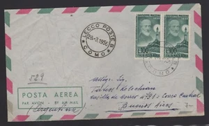 Historia Postal Carta De Correo Aéreo 2 Valores Mazzini Ref 227 A - Imagen 1 de 2