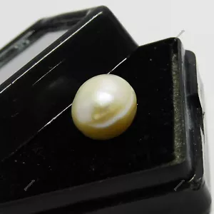 CERTIFIED 5.20 Ct White Mabe Natural Pearl Loose Gem South Pacific SEA Round Cut - Picture 1 of 14