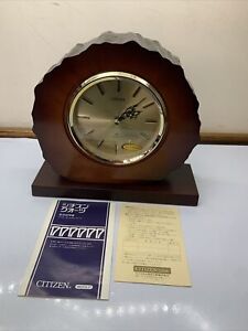 Citizen Shelf Wood Table Clock SQ230 4RG230-A07 Made in Japan Vintage NEW