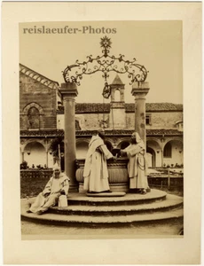 Monaci italiani. Alinari? Brogi?, orig. Foto, circa 1880 - Foto 1 di 1