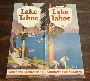 1930 Lake Tahoe Brochure Southern Pacific Lines Overland Route Illustrated Nice - Picture 1 of 4