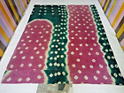 Vintage KanthaHandmade Handstich Indian Assorted Bedspread Cotton Bedcover Ralli
