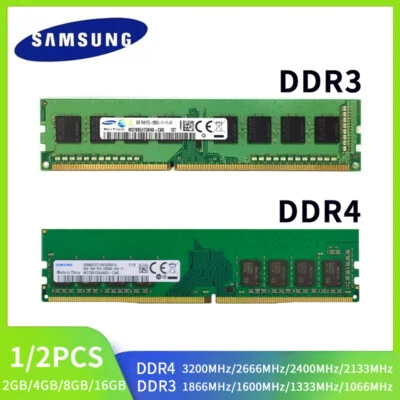 SAMSUNG DDR4 DDR3 RAM 8GB 16GB 1600/2666/3200MHz For Desktop RAM Memory a Lot - Image 1 of 4