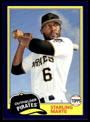 2018 Topps Archives Purple Starling Marte 118/175 Pittsburgh Pirates #208 - Image 1 of 2