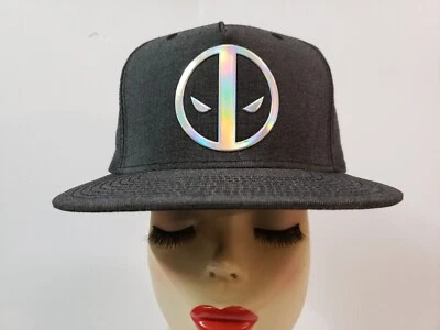 Marvel Deadpool GRAY Snapback Hat CAP  OSFM Reflective - Image 1 of 4