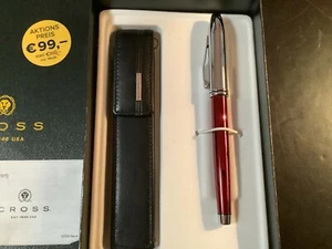 Geschenk Set- mit Cross Tintenroller Tounsend in ROT und ein Leder Etui - Neu - Picture 1 of 3