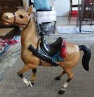 1950'S Hard Plastic Cowboy Toy Horse #202 W/ Rope, Sadle, Rifle, Bed Roll