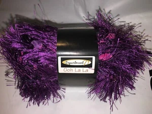 DEPARTMENT 71 PURPLE BLACK PINK EYELASH KNITTING CROCHET DESIGNER YARN 50G - Picture 1 of 3