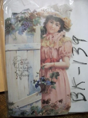 Pack of 12 NOS Old Print Factory Victorian Birthday Greetings Cards BK139 - Image 1 of 4