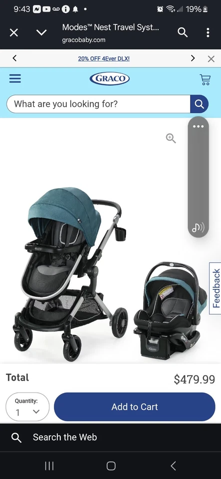 graco modes nest travel system - Image 1 of 4