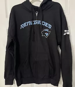 RENEGADES XFL Football Men's Full-Zip Sweatshirt Hoodie, Black, Size Medium M - Picture 1 of 4