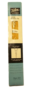Nuevo de Lote Antiguo En Paquete Original Garra De Colección 14 Pulgadas Nylon Cremallera Autocurativa En Dorado - Imagen 1 de 6