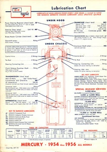 1955 1956 1957 1957 Mercury V8 54 55 56 lubricación lubricante gráficos de puesta a punto cc - Imagen 1 de 1