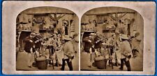 stereoview photo stereo country 4 hunters gun hunting chasse chasseurs ca 1865