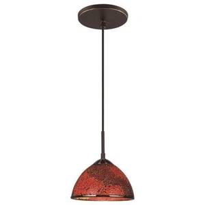 Woodbridge Lighting Alexis 1 Light Metal Pendant in Bronze/Red - Picture 1 of 2