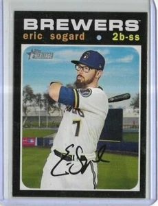 2020 Heritage High Number #683 Eric Sogard Milwaukee Brewers - Picture 1 of 2