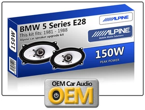 BMW 5 Series E28 speakers for footwell Alpine car speaker kit 150W Max power 4x6 - Picture 1 of 2