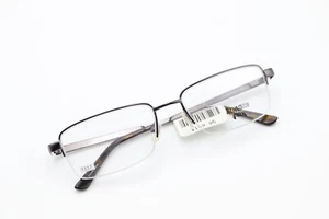 TECHNOlite Flex TLF 7001 Gunmetal 55-17-140 Half Rim Eyeglass Frames T137 - Picture 1 of 11