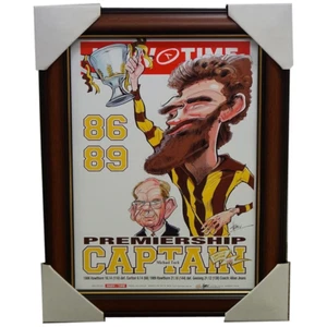 Michael Tuck Hawthorn Premiership Captain Harv Time Limited Edition Print Framed - Picture 1 of 1