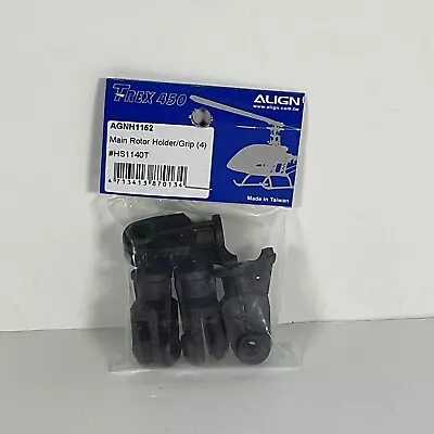 Align Trex 450 Main Rotor Holder Grip 4 Pack AGNH1152 HS1140T Black - Image 1 of 4