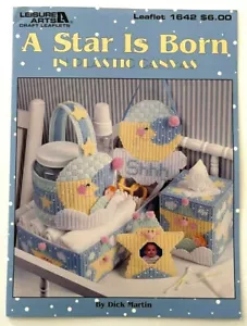 1996 LeisureArts A Star Is Born 1642 Plastic Canvas Pattern Book 10 Designs 8632 - Picture 1 of 2
