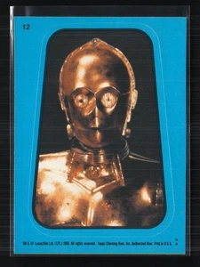 1983 Topps Star Wars Return of the Jedi Stickers #12A C-3PO (Blue) - NM - Picture 1 of 2
