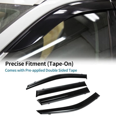Window Deflectors for Subaru Outback 2010 Side Window Vent Visors Black 1 Set - Image 1 of 4