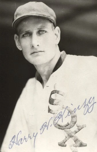Harry Kinzy autographed vintage White Sox Rowe Postcard - - Image 1 of 1