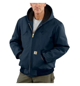 Giacca Carhartt uomo ampia aderente rigida isolata anatra foderata in flanella attiva XL blu navy - Foto 1 di 1