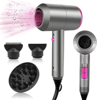 Professional Ionic Hair Dryer 2 Speed 3 Heat Settings Cool Shot & Diffuser - Image 1 of 4