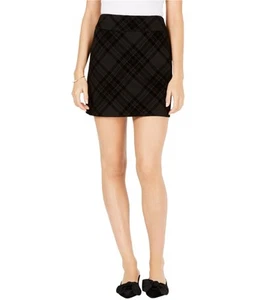maison Jules Womens Flocked Plaid Mini Skirt - Picture 1 of 6