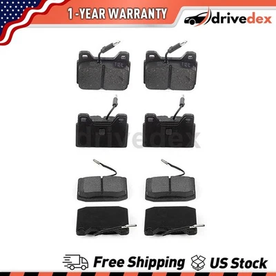 Front Rear Semi-Metallic Brake Pads Fits 1971 1974 1975 1976 1977 Peugeot 504_DV - Image 1 of 4