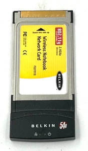 Belkin F5D7010 802.11g Wireless G Notebook Card 54Mbps CardBus WiFi Network LAN - Picture 1 of 2