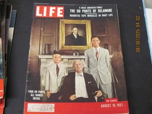 LIFE MAGAZINE 1957 AUGUST 19 FOUR DUPONT'S ALL NAMES IRENEE - Picture 1 of 2