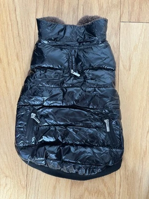 Chaqueta acolchada negra Hip Doggie con forro de piel sintética, talla XL Foto 1 de 4