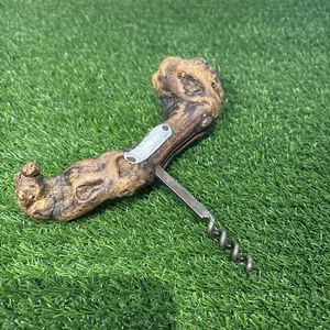 Vintage French Corkscrew Grapevine Root Handle Rustic Wine Opener - Picture 1 of 6