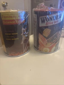 Vintage Science Fiction Rogue Moon & Wonder Stories Space Coffin 4.5" Coin Banks - Picture 1 of 19