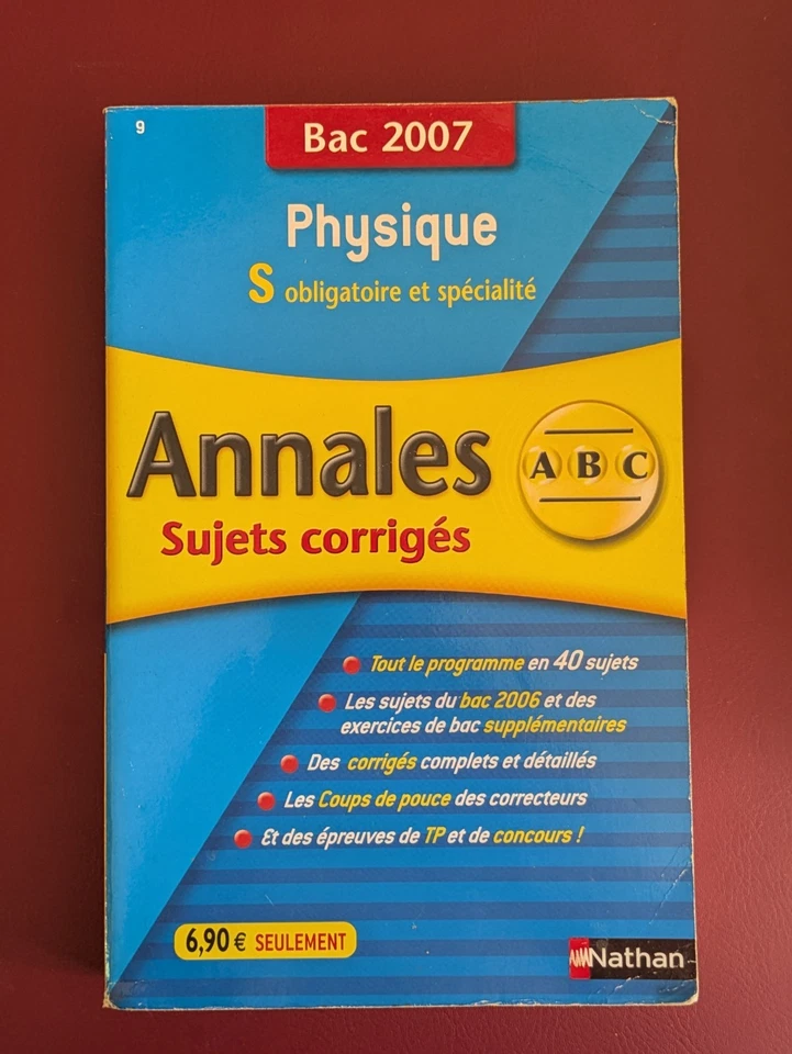 Anales Temas Corregidos Física Bac 2007 Nathan De Ocasión - Imagen 1 de 1
