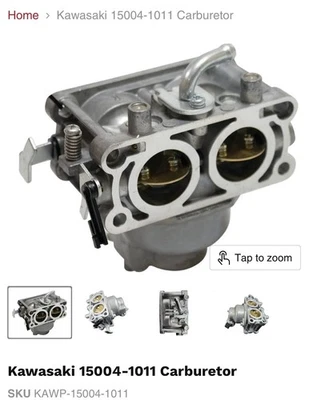Genuine OEM Kawasaki CARBURETOR-ASSY Part# 15004-1011 - Image 1 of 2