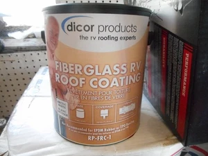 DICOR FIBERGLASS RV WHITE ROOF COATING RP-FRC-1 ONE GALLON - Picture 1 of 4
