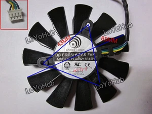  power logic PLA09215B12H for MSI Graphics card Fan DC 12V 0.55 A 4-pin 2 Ball - Picture 1 of 2