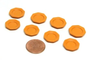 Playmobil Miniature Victorian Dollhouse Wedding Orange Plates Saucers 8 Pcs 5339 - Foto 1 di 1