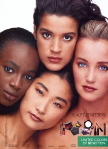 United Colors of Benetton 1991 maquillaje anuncio de revista de 1 página - Imagen 1 de 1