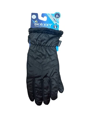 Black Isotoner Smartdri Gloves with Faux Fur Sm/Md NWT - Image 1 of 2