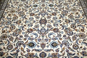 10X13 1940's MAGNIFICENT ANTIQUE 200+KPSI HAND KNOTTED VEGETABLE DYE KASHANN RUG - Picture 1 of 14