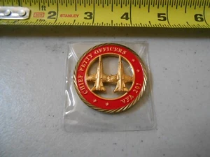 RARE VFA 201 CPO CHIEF PETTY OFFICER HUNTERS JET NAVY MILITARY CHALLENGE COIN - Picture 1 of 3