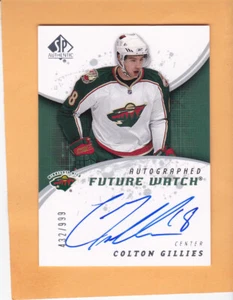 COLTON GILLIES #199 2008-09 SP AUTHENTIC ROOKIE AUTO /999 MINNESOTA WILD NM-MT - Picture 1 of 2